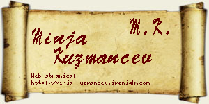 Minja Kuzmančev vizit kartica
